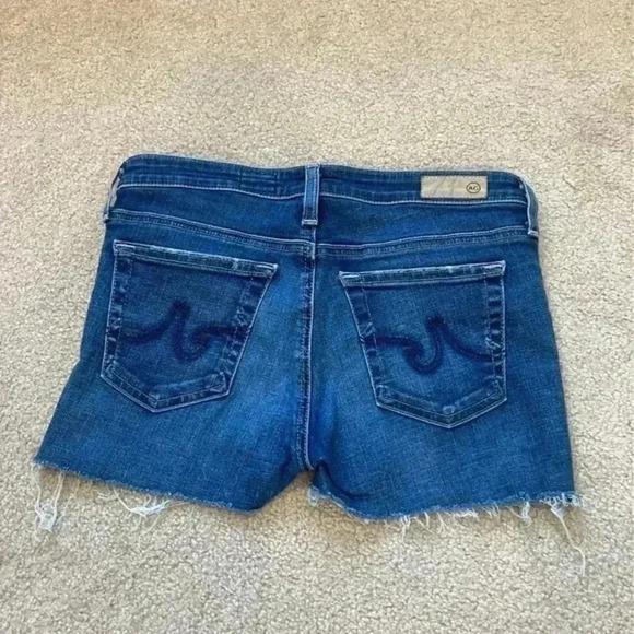 AG adriano goldschmied distressed jean shorts - Picture 4 of 7